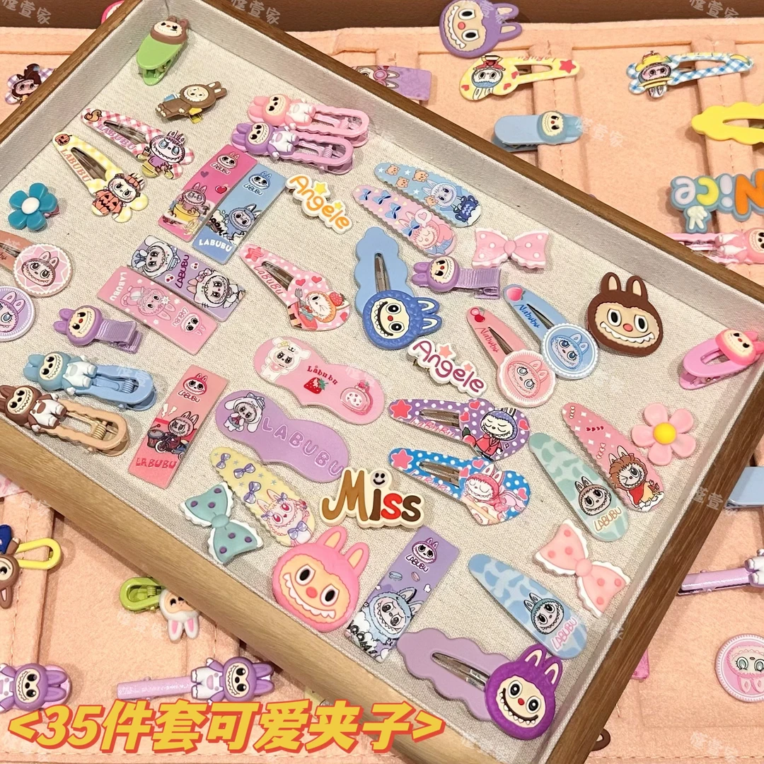 【La bubu35件套】热卖公主风发饰头饰鸭嘴夹夹子女童少女款式随机