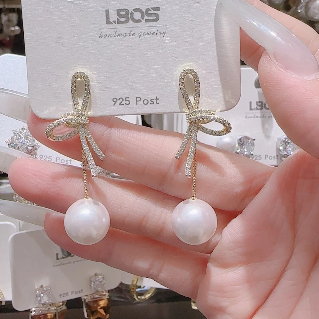 锆石铜合金925银耳环