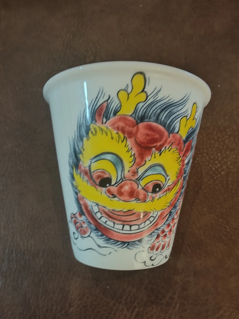 国潮国风醒狮可乐杯