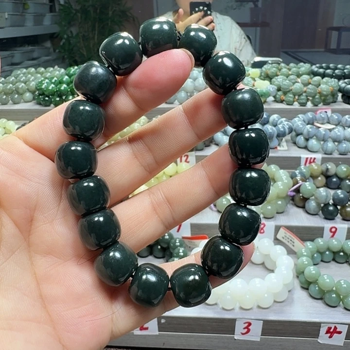 未镶嵌手链和田玉新疆沙枣青老型卡14