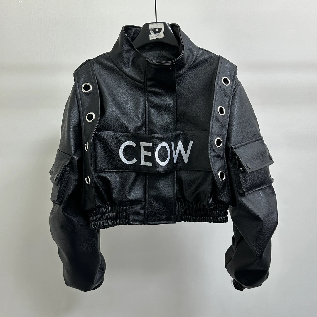 DAXIECHA | 冬季设计款机车皮棉服外套#7661