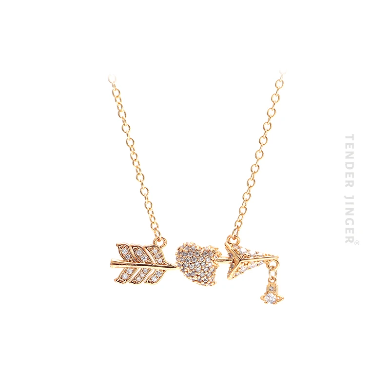 Tender Jinger 铜合金项链 丘比特爱神之箭百搭小众设计高级感