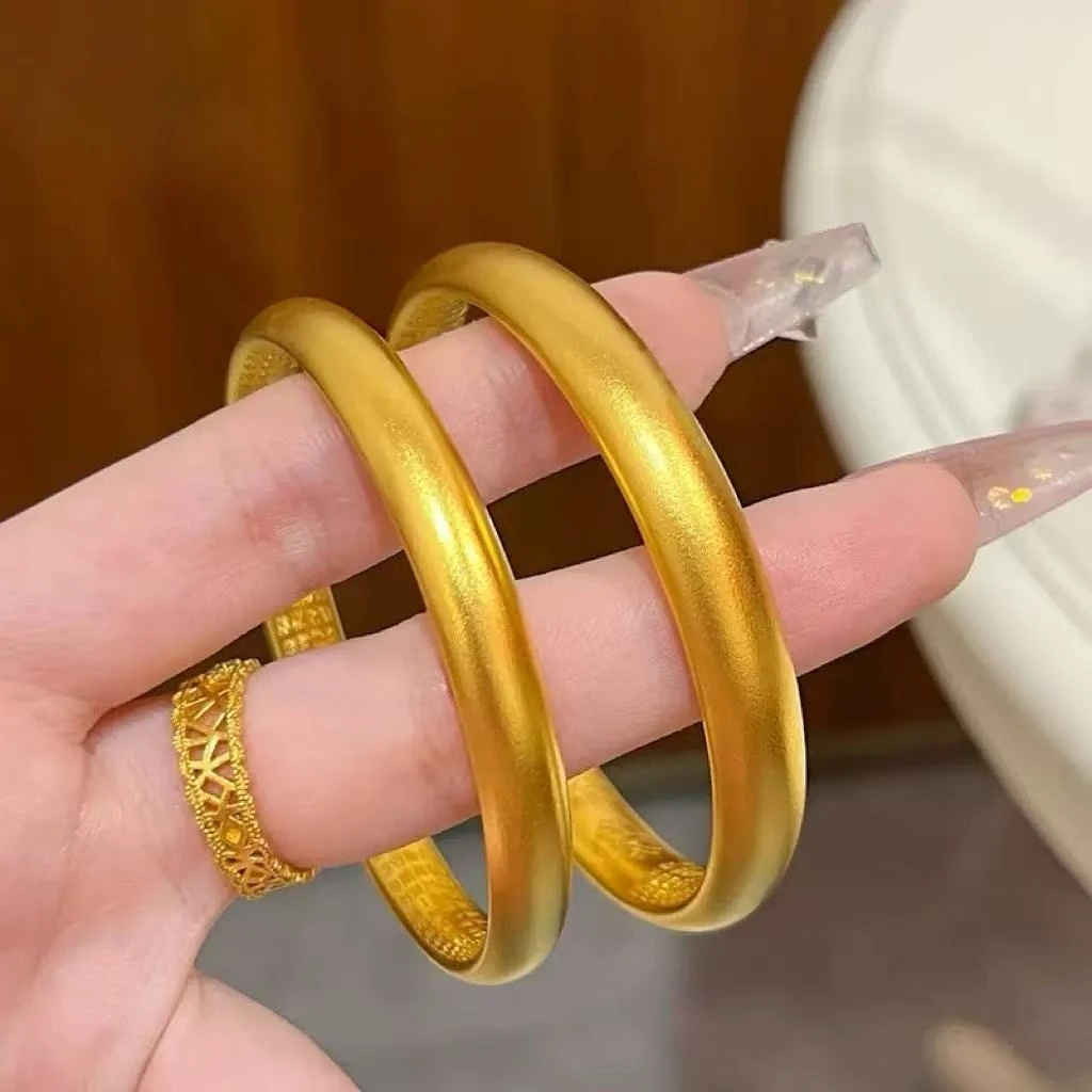 铜合金手镯 精工高定版8m泥鳅背心经素圈手镯经典实心传承