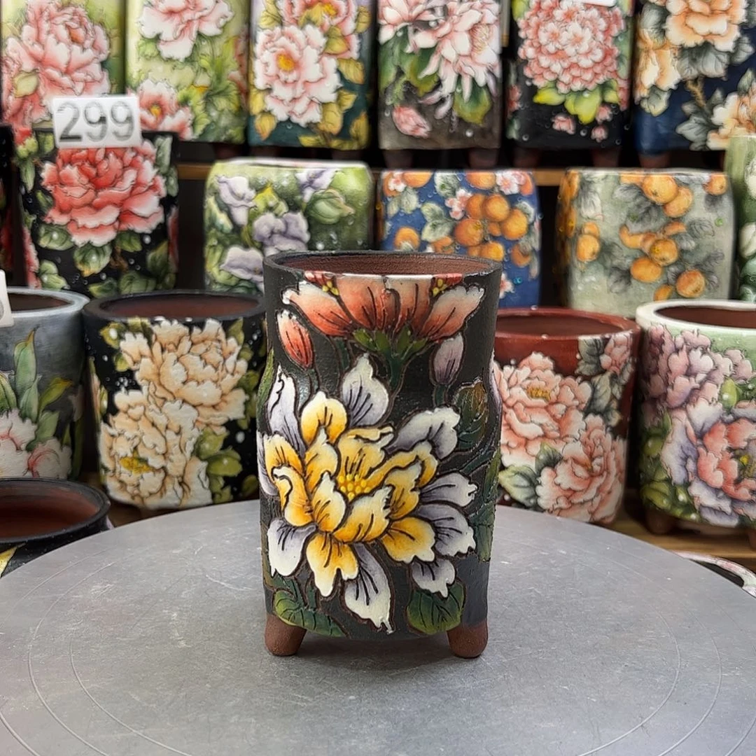 景德镇陶瓷花盆口7高12景德镇陶瓷花盆