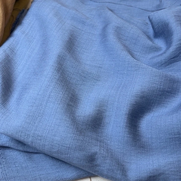 棉混纺蓝色麻棉2米