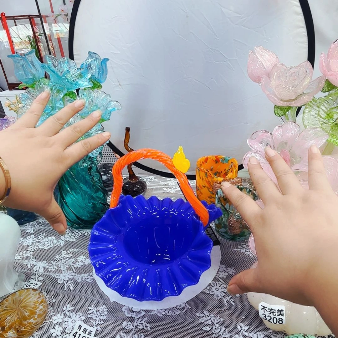 瑕疵不退不换琉璃花瓶花器艺术品