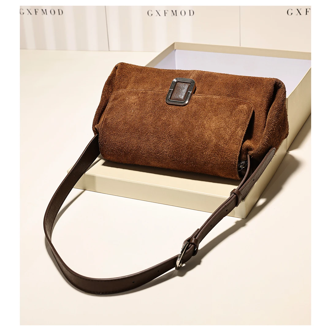 GXFMOD小众设计麂皮绒托特包2025早秋流行hobo腋下包单肩斜跨女包