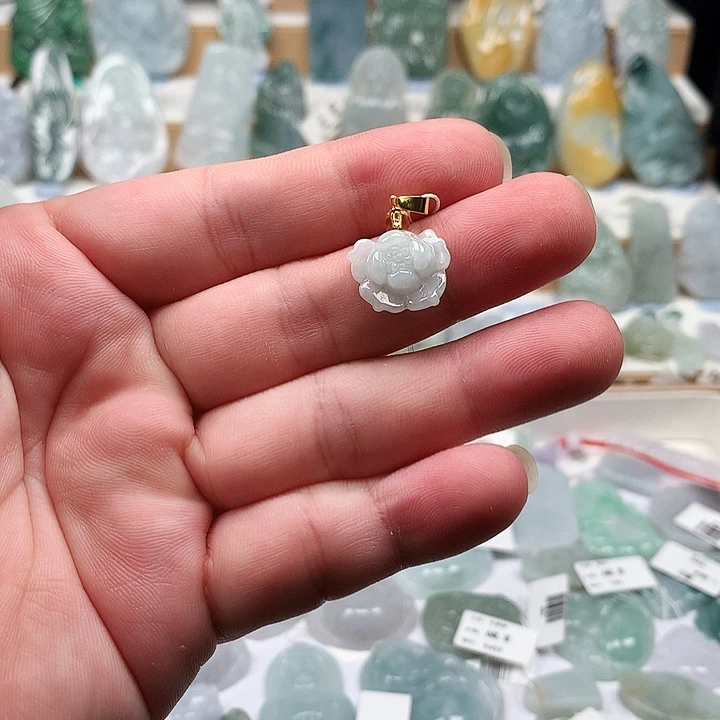 吊坠(不含链)未镶嵌翡翠29小莲花