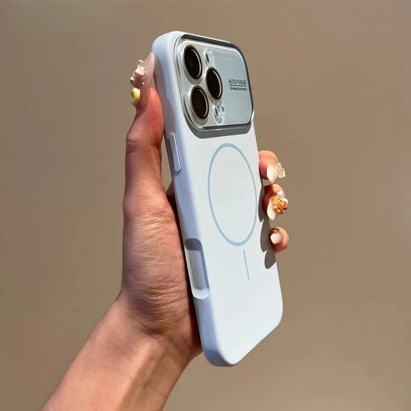 ai拍照按键纯色大视窗适用苹果16promax手机壳磁吸17pro镜头膜15