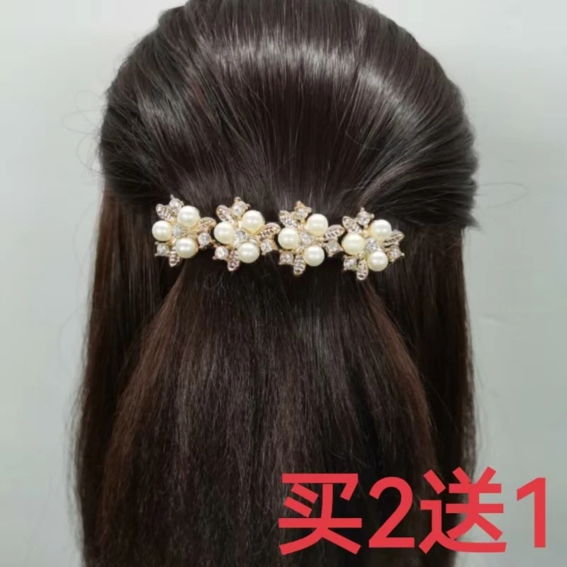 原创发饰顶夹横夹后脑勺发夹弹簧夹子马尾夹一字妈妈头饰气质发卡