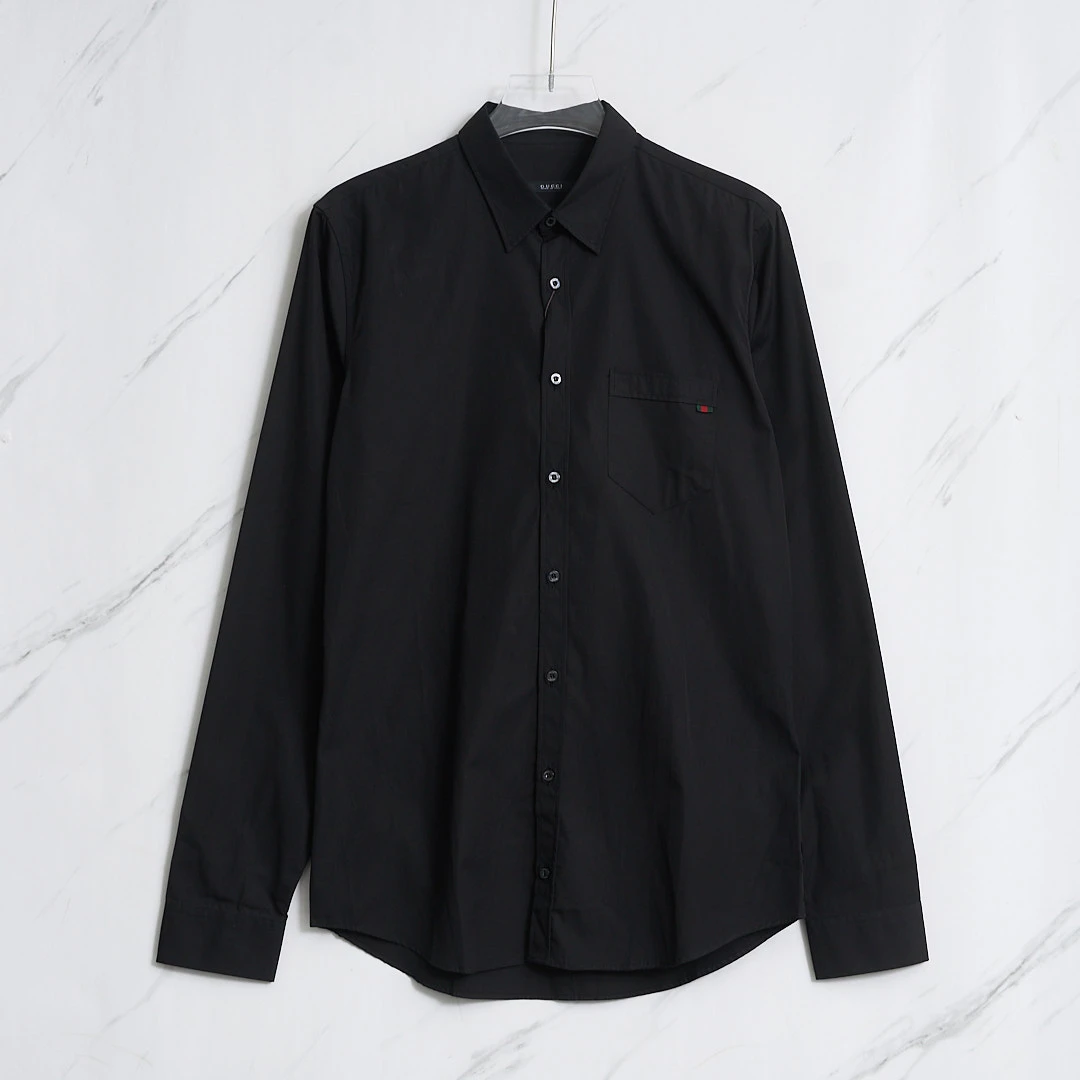 字标黑色衬衫GUBU00821