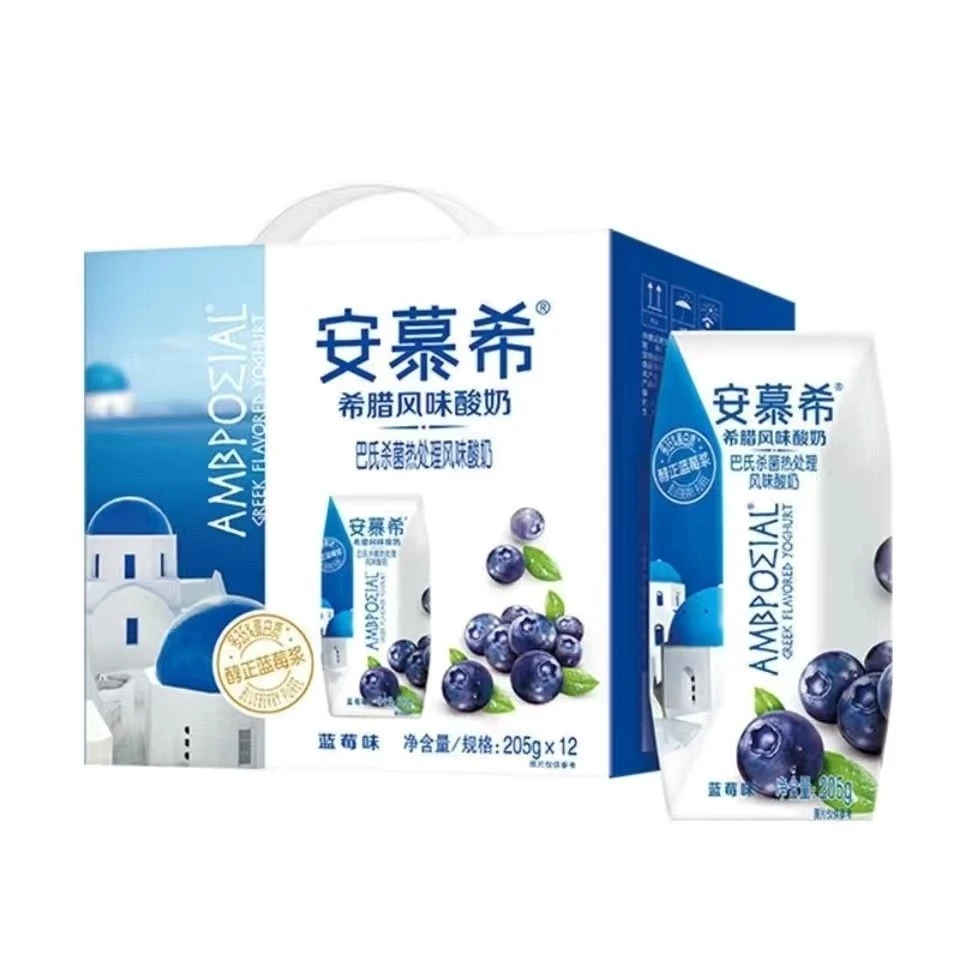 安慕希希腊酸奶原味蓝莓草莓味(205g*12盒)