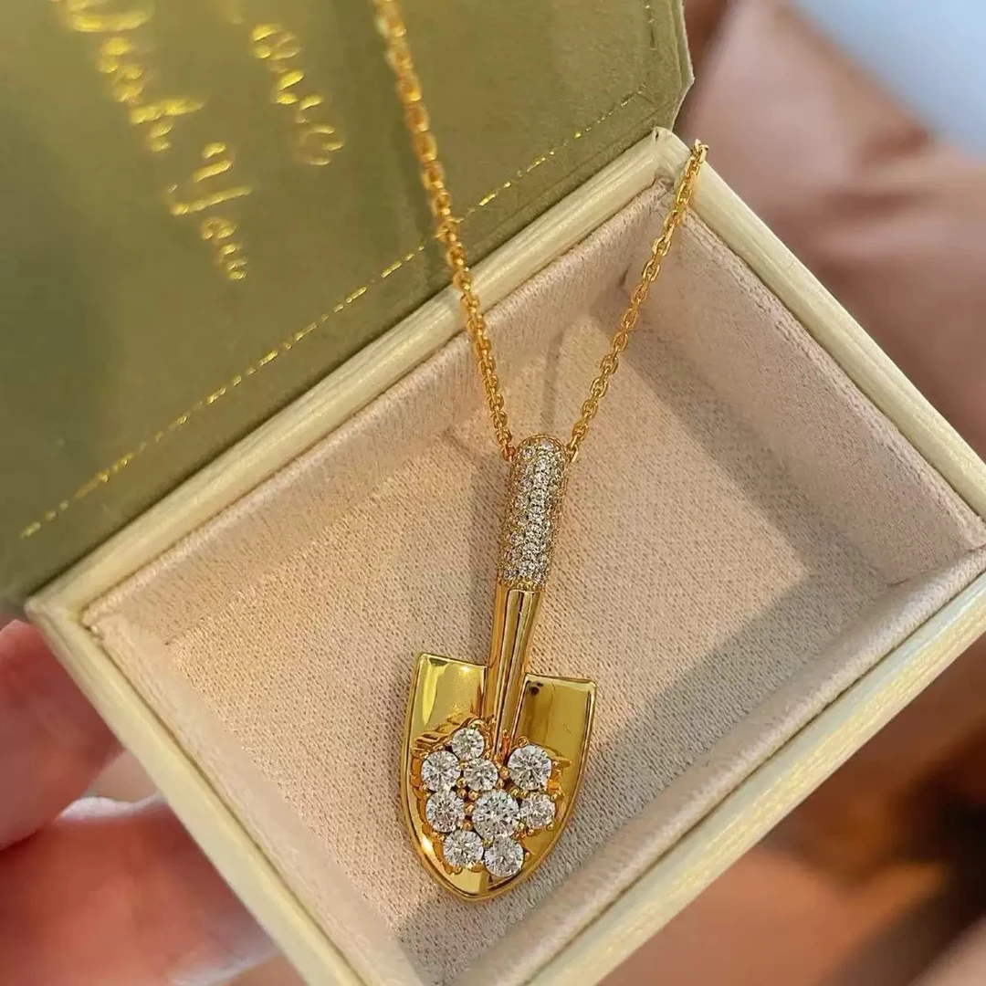 坠链均925银 美★【高定】西家设计师款铲子项链~1115Y