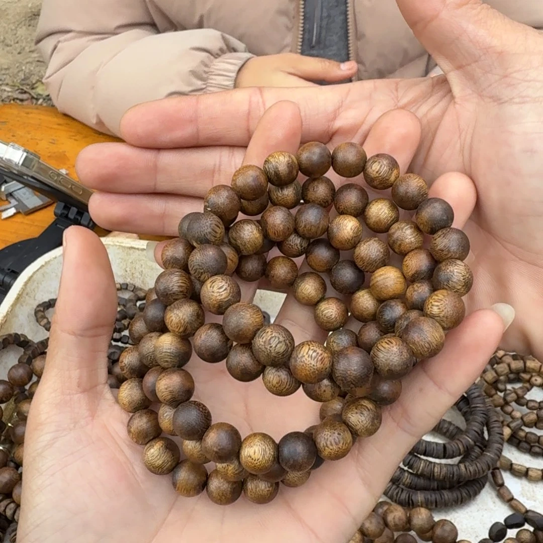沉香手串单圈1.0乌身8克多样性发一