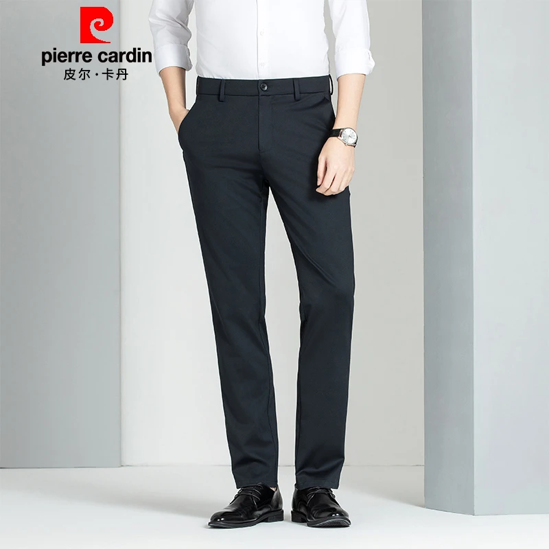 皮尔卡丹男裤2025新款夏季高端休闲裤桑蚕丝商务百搭直筒免烫长裤