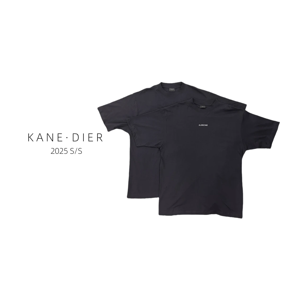 KANE DIER AD25S/S 巴黎三色刺绣LOGO短袖 男士休闲百搭夏季