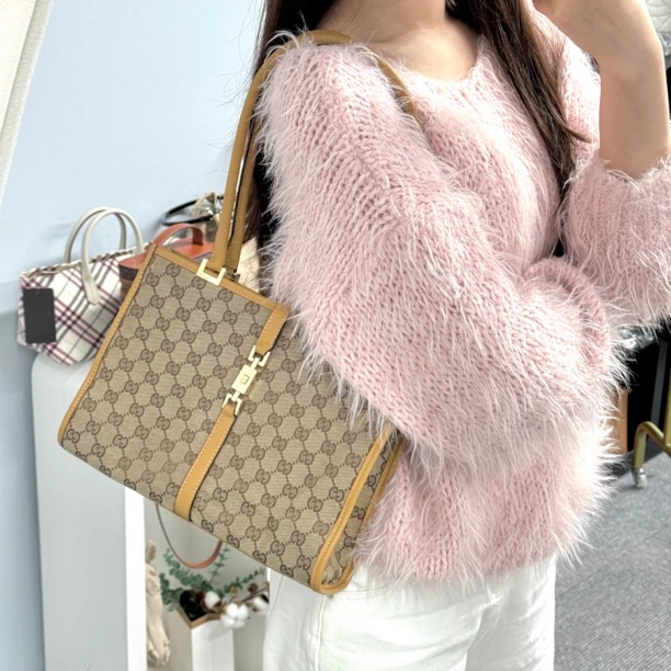 95新 GUCCI/古驰 K211经典手提包简约设计大容量时尚百搭单肩包