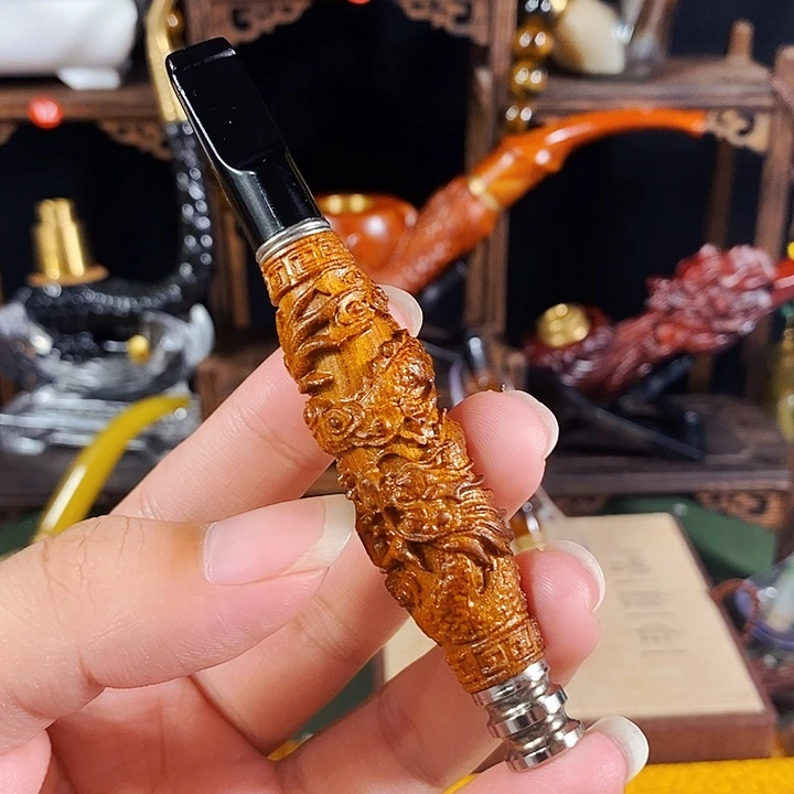 高端定制金丝楠烟嘴