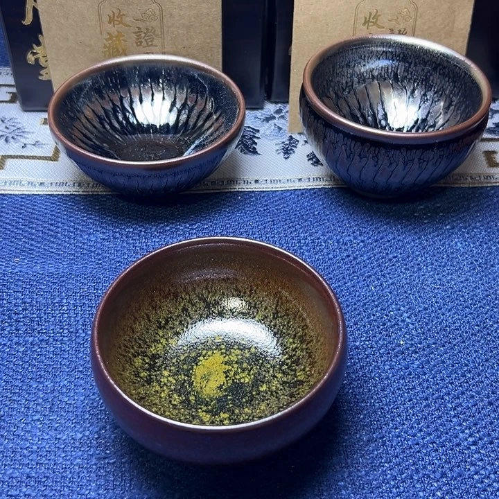 建阳建盏喝茶主人杯大瑕