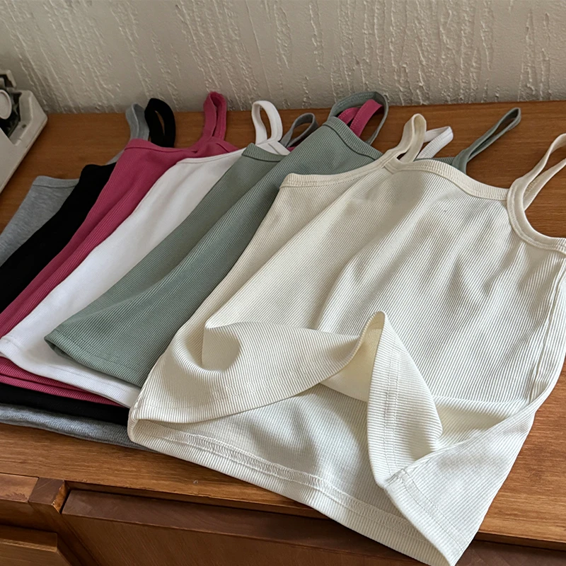 K28833韩系女童夏装吊带背心2025新款儿童无袖上衣内搭小衫百搭潮