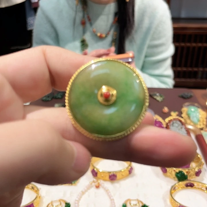 锦纶非金属平安扣戒指