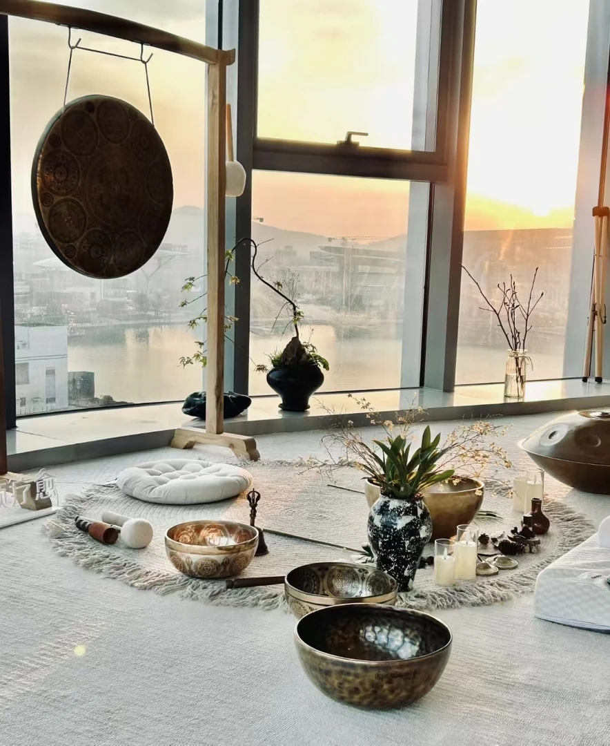 颂钵复古创意音声放松单次体验圆形