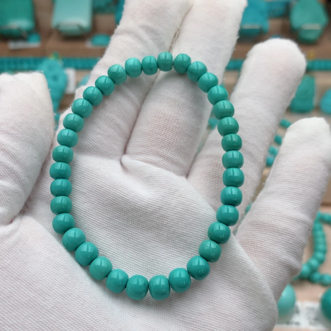 未镶嵌绿松石珠宝奇石5.8mm