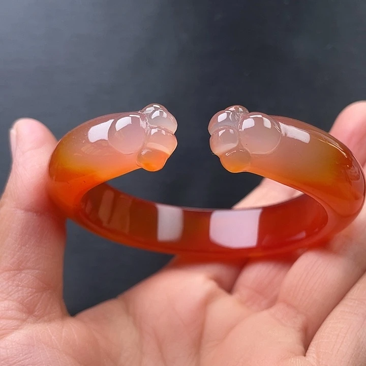 玛瑙/玉髓未镶嵌手镯58圈口