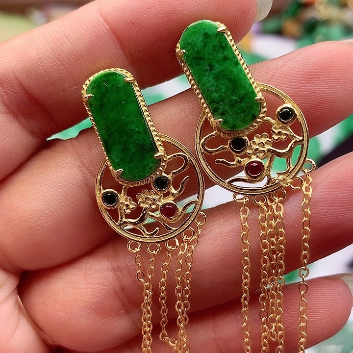 翡翠银S925镶嵌颈饰翡翠