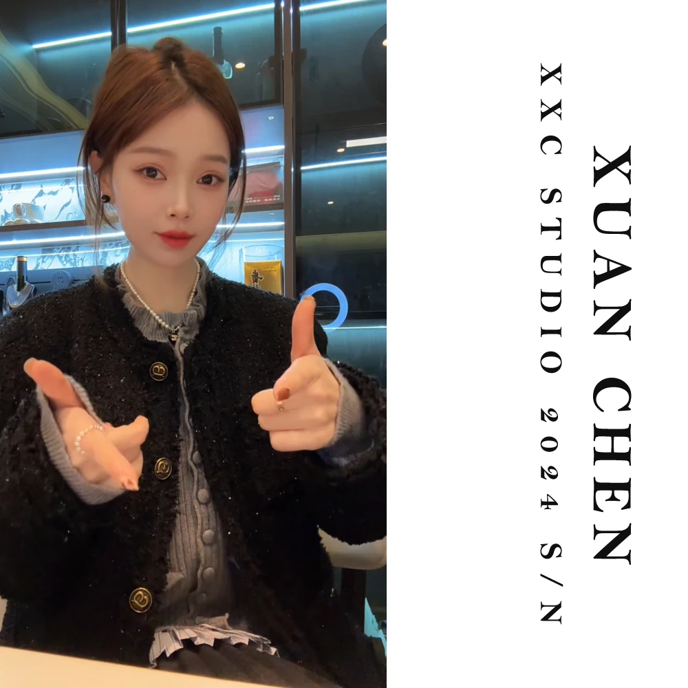 【优雅轮廓】韩版网红高级羽绒服女款时尚气质冬季小香风外套女3961