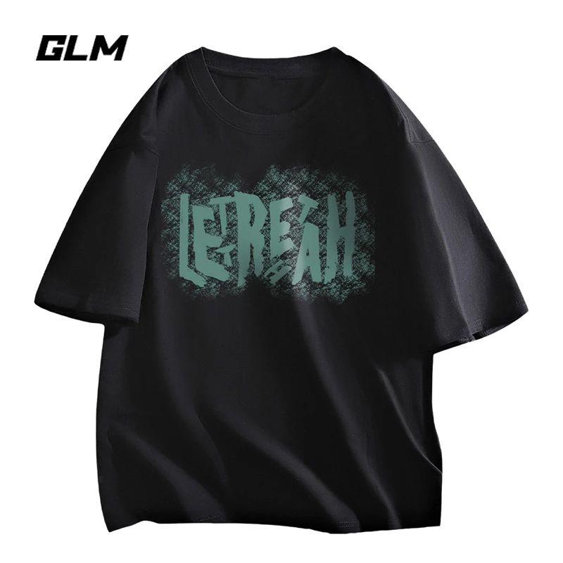 潮牌半袖男士短袖t恤男装衣服夏季纯棉白色内搭大学生品质打底衫