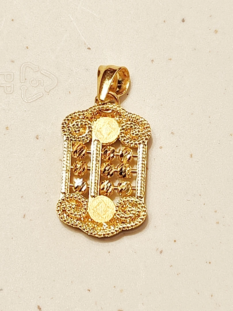 足金999饰品算盘吊坠