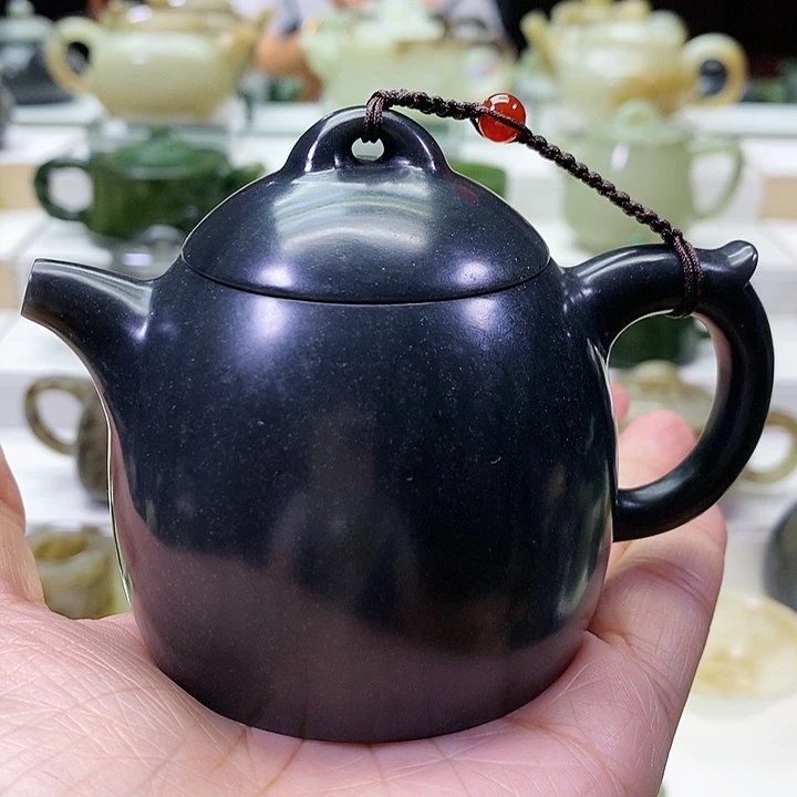 未镶嵌和田玉挂件茶壶150m l