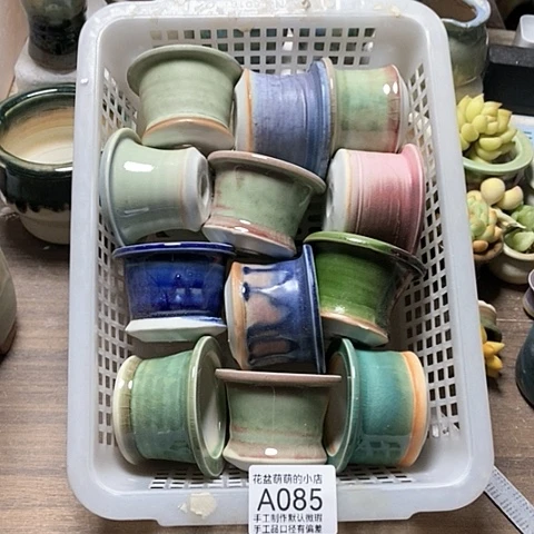 紫砂花盆085微瑕品口径4.5到5左右