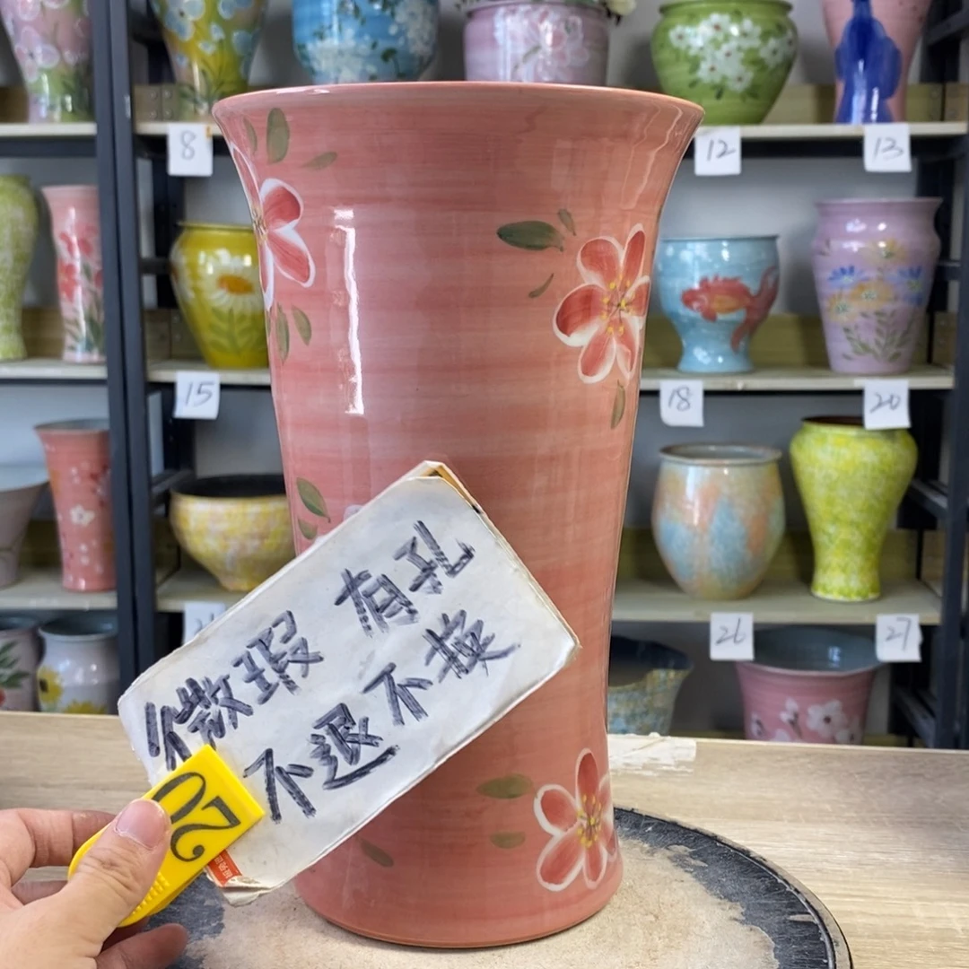 景德镇手绘陶瓷花盆