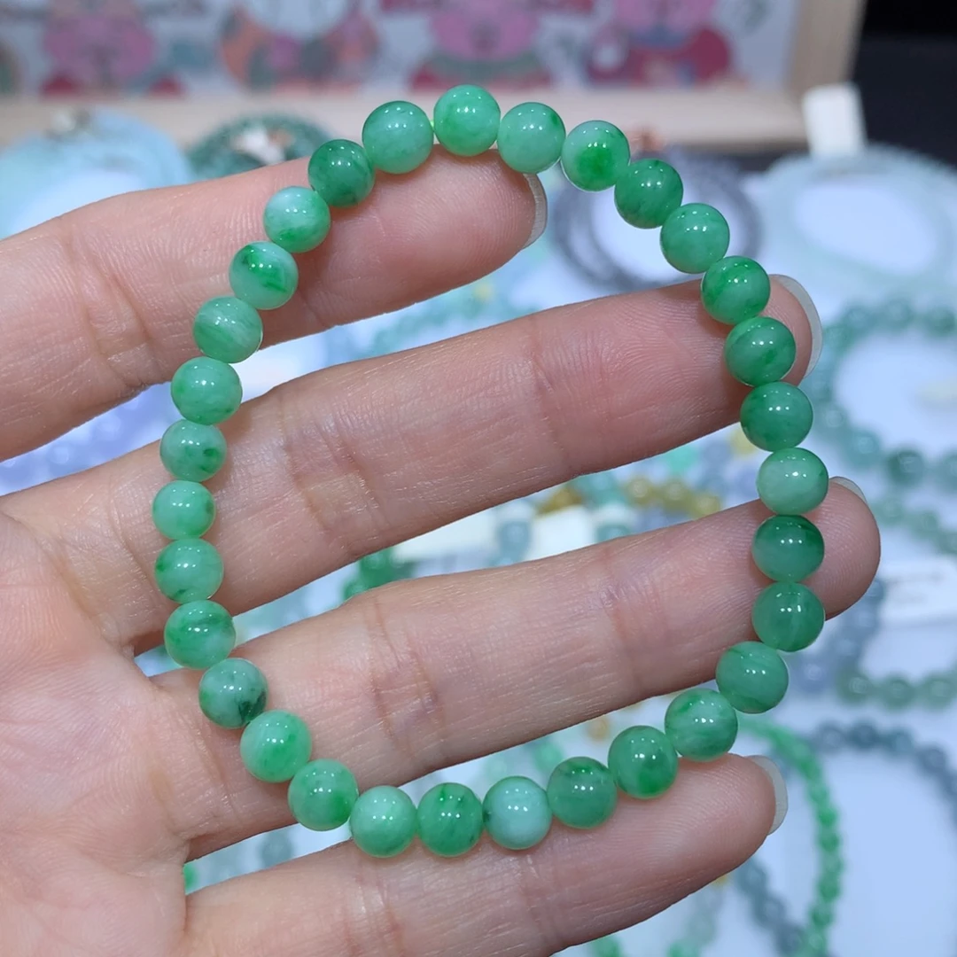 翡翠未镶嵌手链天然