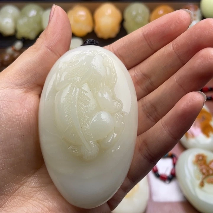 石材天然古青石手把件