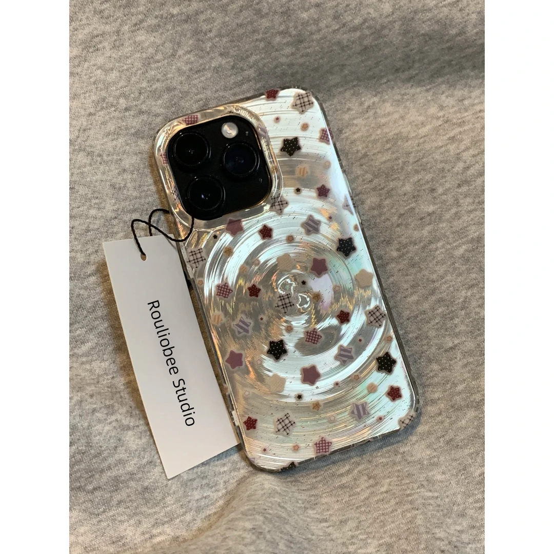 BANCA复古Y2k星星漩涡适用苹果16/15promax手机壳iPhone14/13女12