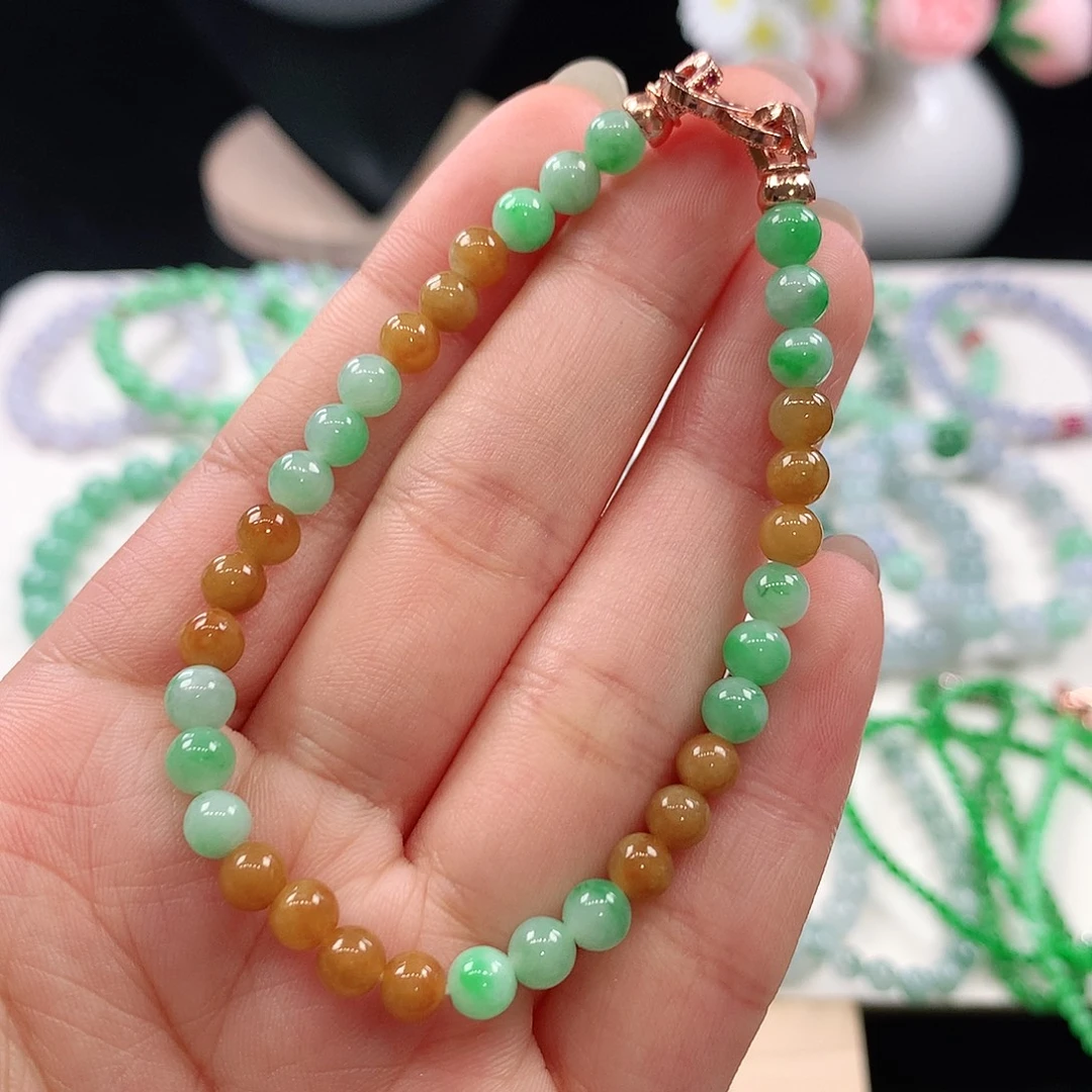 翡翠未镶嵌手链5mm