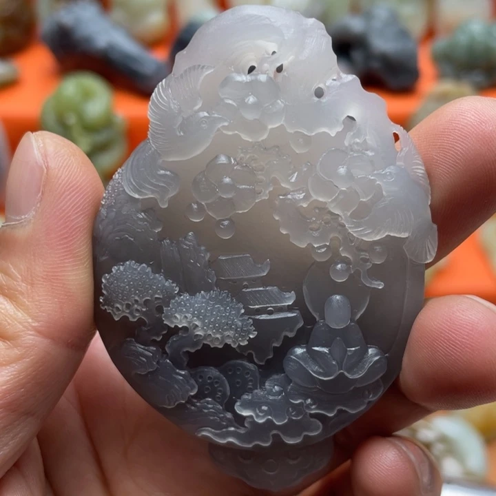 和田玉未镶嵌挂件