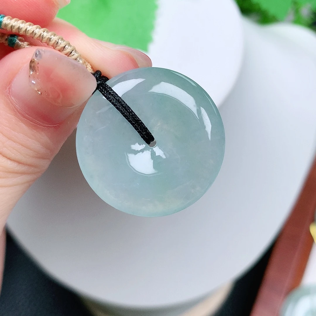 翡翠未镶嵌颈饰平安25.7-5.2