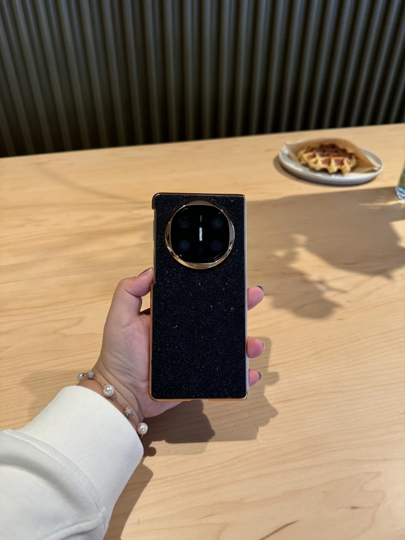 适用于华为Matex6/Matex5电镀闪星星折叠手机壳 闪星单后壳