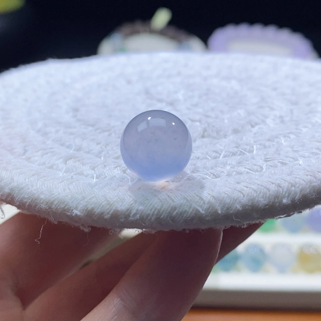 E***a翡翠未镶嵌颈饰梦幻蓝紫卡12.6mm