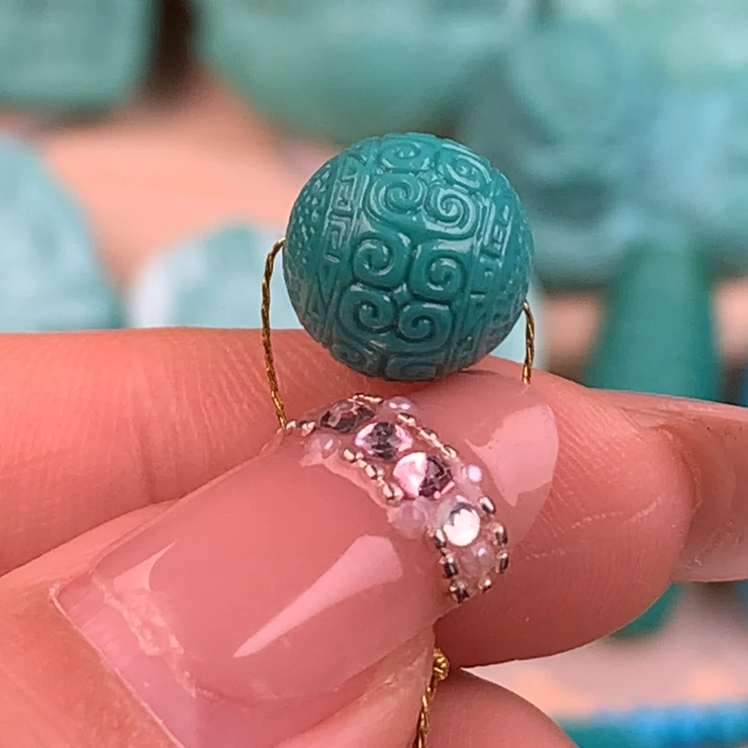 绿松石未镶嵌圆珠10.5