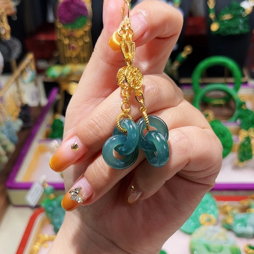 【闪购商品】翡翠耳饰未镶嵌翡翠