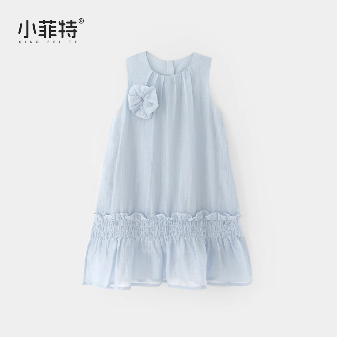 【姗姗】小菲特夏季新款女童无袖背心连衣裙薄款公主裙子YNQX51110