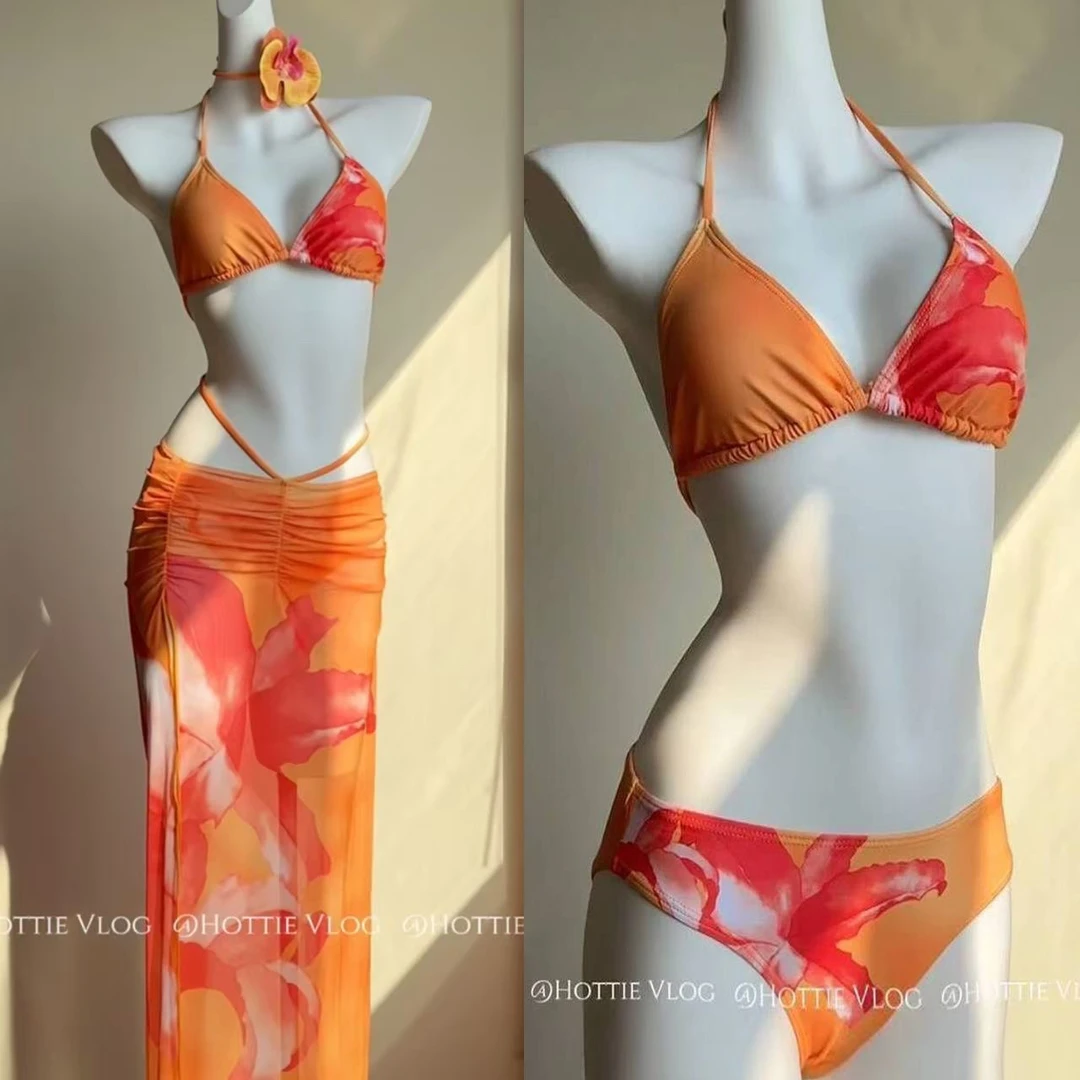 【Y773】女性感裙式比基尼长裙适合巴厘岛三亚度假游泳