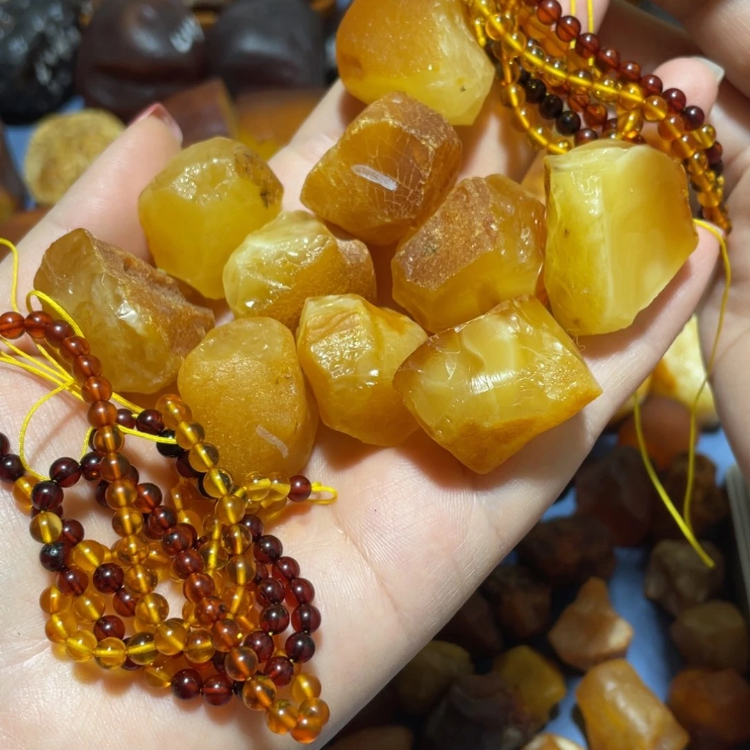 定制琥珀未镶嵌媛**?原石天然蜜蜡定制