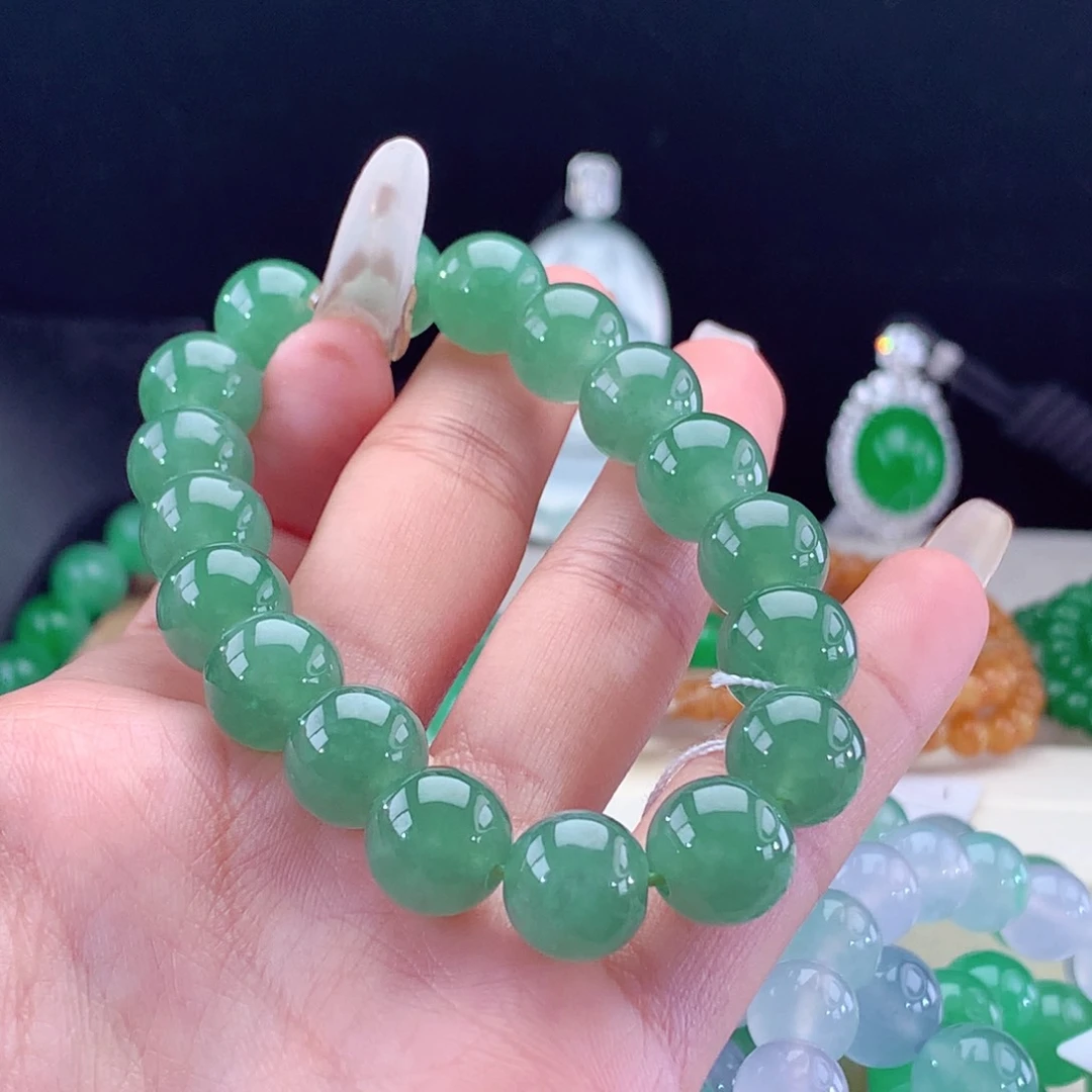 翡翠手链未镶嵌卡11m