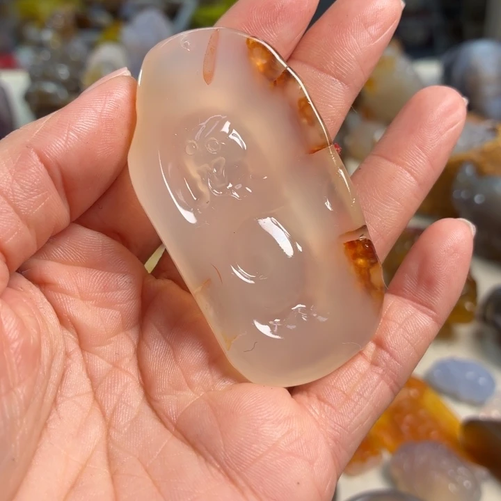 玛瑙/玉髓未镶嵌吊坠(不含链)